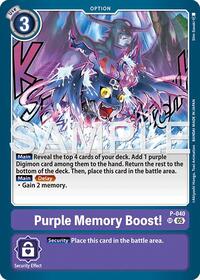Purple Memory Boost! (Reprint) (P-040 SR) [Advanced Booster Digimon Generation]