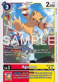 Agumon - BT13-008 (Reprint) (BT13-008 C) [Advanced Booster Digimon Generation]