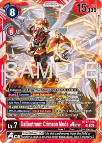 Gallantmon: Crimson Mode ACE (Reprint) (BT17-018 SR) [Advanced Booster Digimon Generation]