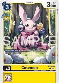 Cutemon (Reprint) (BT5-033 C) [Advanced Booster Digimon Generation]