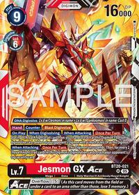 Jesmon GX ACE (Reprint) (BT20-021 SR) [Advanced Booster Digimon Generation]