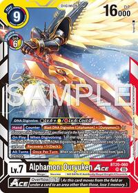 Alphamon: Ouryuken ACE (Reprint) (BT20-060 SR) [Advanced Booster Digimon Generation]