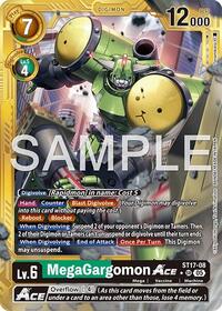 MegaGargomon ACE (Gold Border) (ST17-08 SR) [Advanced Booster Digimon Generation]