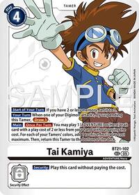 Tai Kamiya - BT21-102 (Reprint) (BT21-102 SEC) [Advanced Booster Digimon Generation]